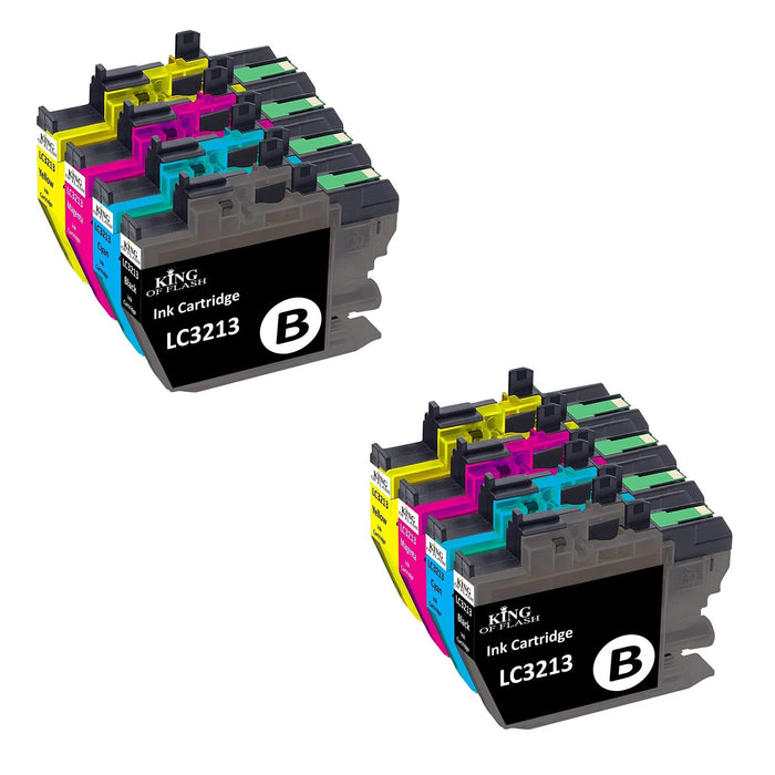 Compatible Brother 2 Sets of 4 DCP-J774DW Ink Cartridges (LC3211/LC3213)